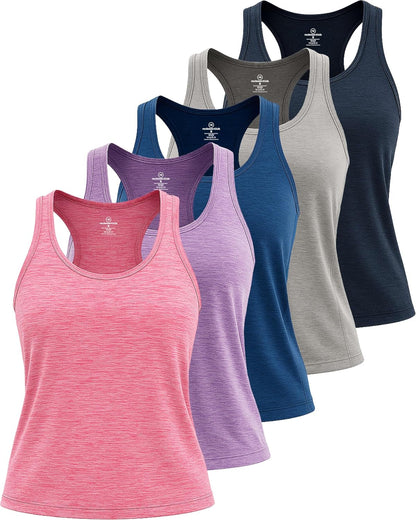 Elevate Your Workout with Our 5 Pack Women's Dry Fit Tank Tops – Perfect for Gym, Yoga, and Everyday Wear
