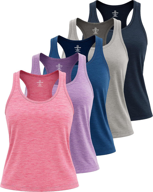 Elevate Your Workout with Our 5 Pack Women's Dry Fit Tank Tops – Perfect for Gym, Yoga, and Everyday Wear