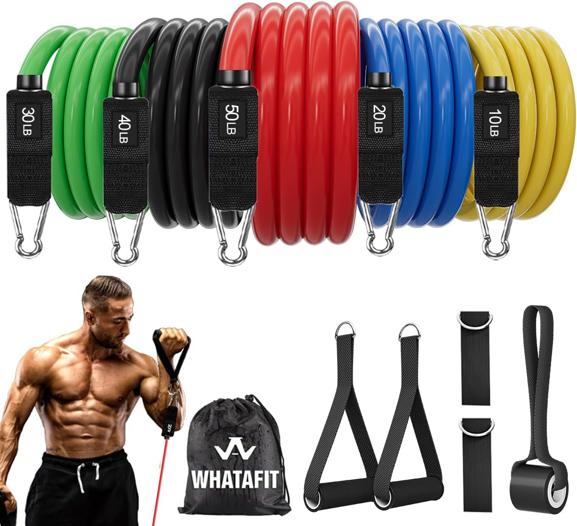 Resistance Bands with Handles, Exercise Bands Set for Working Out