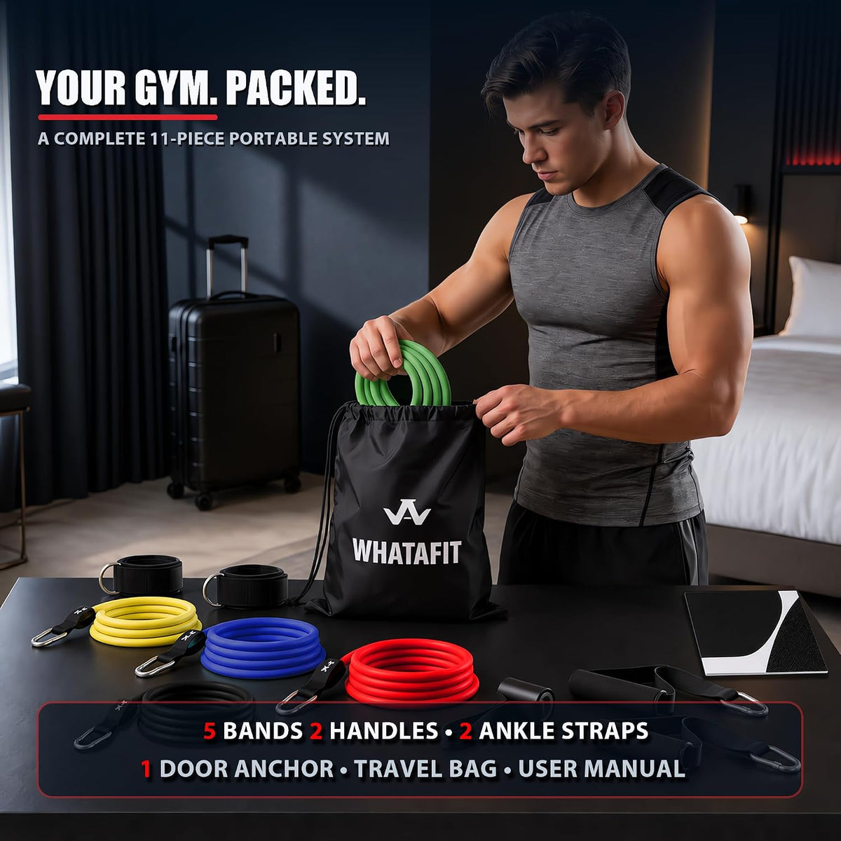 Resistance Bands with Handles, Exercise Bands Set for Working Out