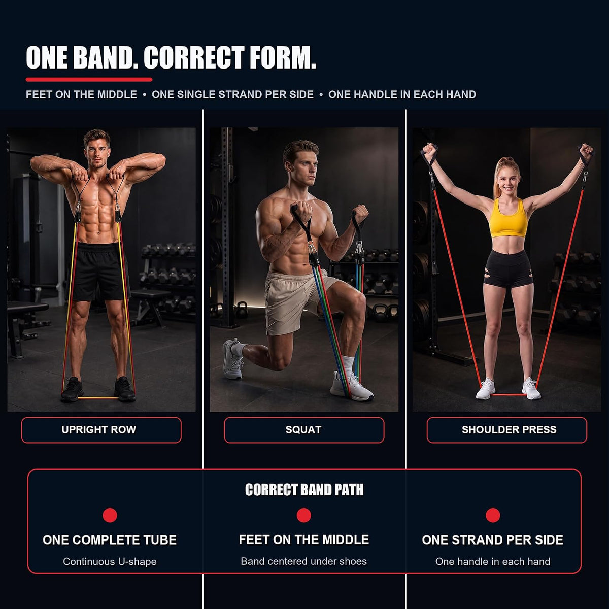 Resistance Bands with Handles, Exercise Bands Set for Working Out