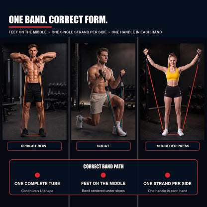 Resistance Bands with Handles, Exercise Bands Set for Working Out