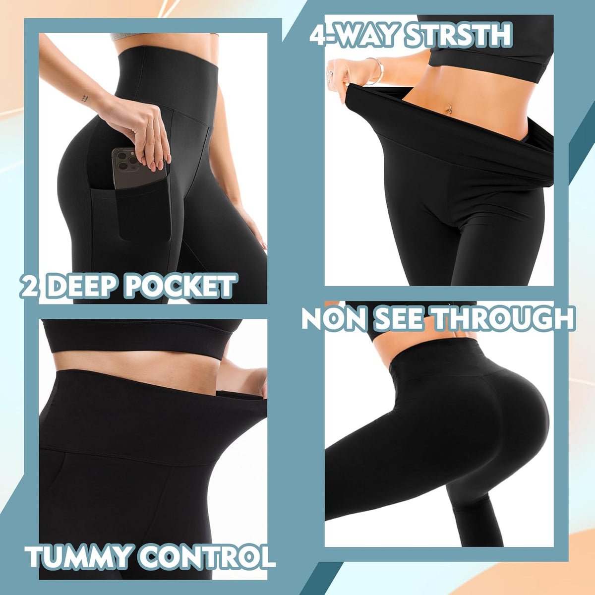 Elevate Your Workout with High Waisted Leggings for Women – Featuring Convenient Pockets